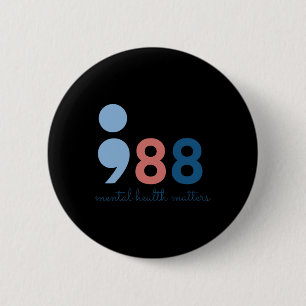 Badge Rond 5 Cm Problèmes de santé mentale