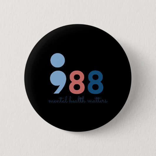 Badge Rond 5 Cm Problèmes de santé mentale (Devant)