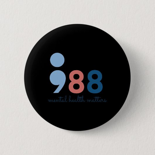 Badge Rond 5 Cm Problèmes de santé mentale (Devant)