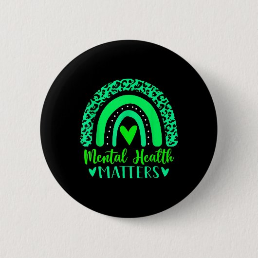 Badge Rond 5 Cm Problèmes de santé Sensibilisation mentale Leopard (Devant)