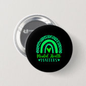 Badge Rond 5 Cm Problèmes de santé Sensibilisation mentale Leopard (Devant & derrière)