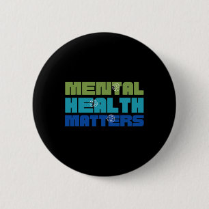 Badge Rond 5 Cm Problèmes De Santé Vert Pour Sensibiliser À La San