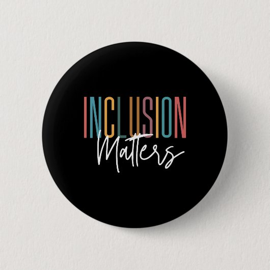 Badge Rond 5 Cm Problèmes d'inclusion d'acceptation de sensibilisa (Devant)