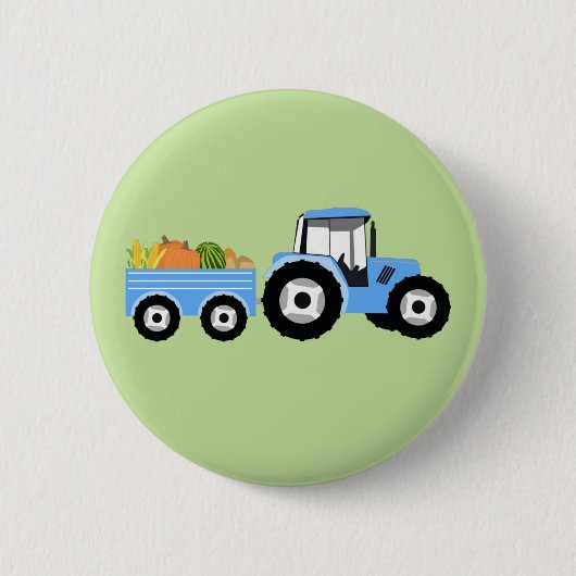 Badge Rond 5 Cm Production de Camion Blue Tracteur (Devant)