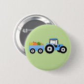 Badge Rond 5 Cm Production de Camion Blue Tracteur (Devant & derrière)