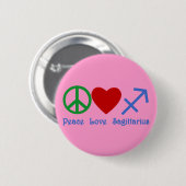 Badge Rond 5 Cm Produits d'astrologie de Sagittaire d'amour de (Devant & derrière)