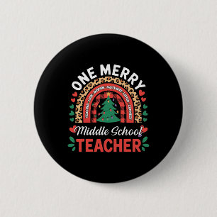 Badge Rond 5 Cm Prof de collège joyeux et drôle avec un Christ de