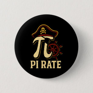 Badge Rond 5 Cm Prof de maths drôle de pirate de Pi Rate jour de P