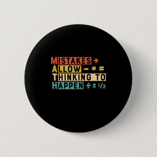 Badge Rond 5 Cm Prof de maths La pensée mathématique pour arriver
