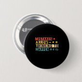 Badge Rond 5 Cm Prof de maths La pensée mathématique pour arriver (Devant & derrière)