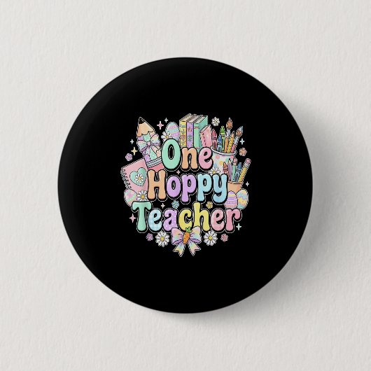 Badge Rond 5 Cm Prof enseignant de classe de Pâques drôle un prof (Devant)