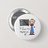 Badge Rond 5 Cm Professeur A Plus (Devant & derrière)