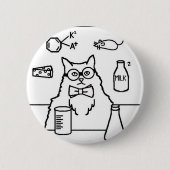Badge Rond 5 Cm Professeur Cat (Devant)