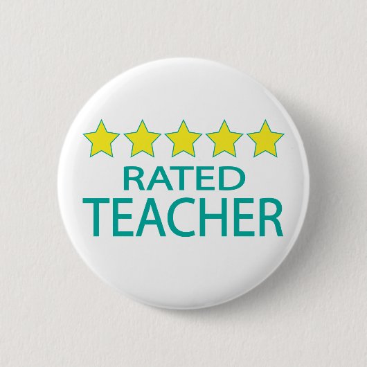 Badge Rond 5 Cm Professeur cinq étoiles (Devant)