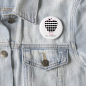 Badge Rond 5 Cm Professeur d'Apple de point de polka (En situation)