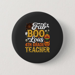 Badge Rond 5 Cm Professeur de 4e année Faboolous Halloween