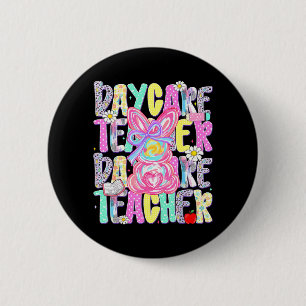 Badge Rond 5 Cm Professeur de garderie de Pâques Chemise de printe