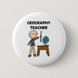 Badge Rond 5 Cm Professeur de géographie