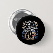 Badge Rond 5 Cm Professeur de lecture 67 drôle de mème anglais Com (Devant & derrière)