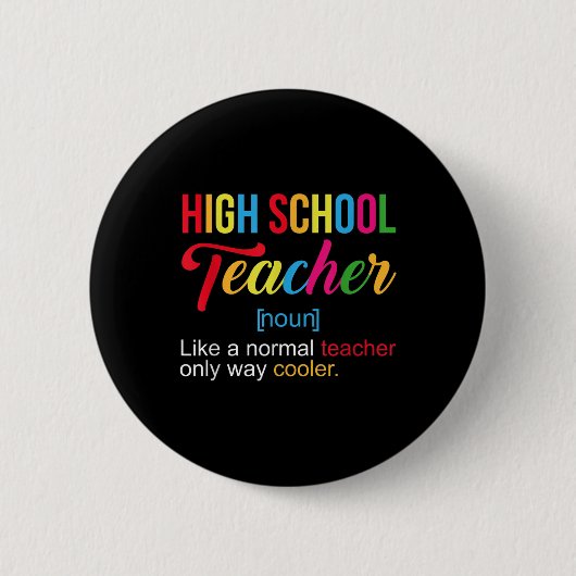 Badge Rond 5 Cm Professeur de lycée - Professeur de lycée drôle De (Devant)