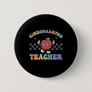 Badge Rond 5 Cm Professeur de Maternelle Groovy Ck À l'École Équip