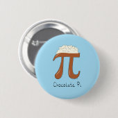 Badge Rond 5 Cm Professeur de mathématiques symbole de pi en choco (Devant & derrière)