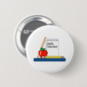 Badge Rond 5 Cm Professeur de maths (carnet) (Devant & derrière)