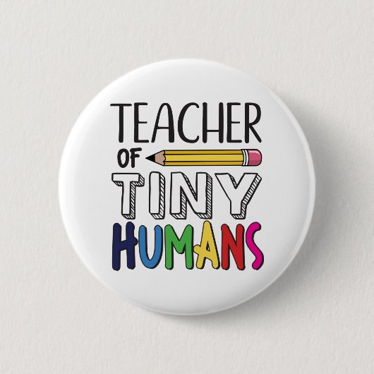 Badge Rond 5 Cm Professeur De Minuscules Humains (Devant)