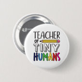 Badge Rond 5 Cm Professeur De Minuscules Humains (Devant & derrière)