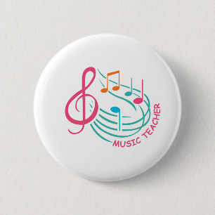 Badge Rond 5 Cm professeur de musique