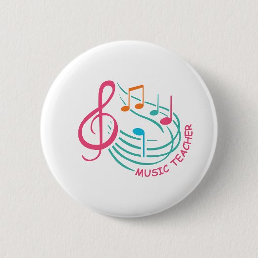 Badge Rond 5 Cm professeur de musique (Devant)