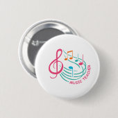 Badge Rond 5 Cm professeur de musique (Devant & derrière)