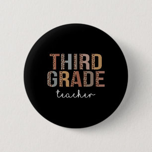 Badge Rond 5 Cm Professeur De Niveau De Retour À L'Appréciation De