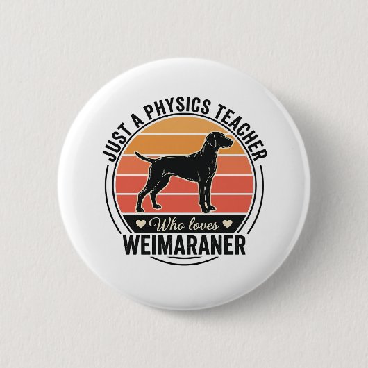 Badge Rond 5 Cm Professeur de physique aime conception de chien We (Devant)