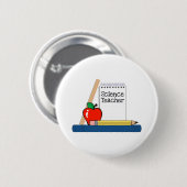 Badge Rond 5 Cm Professeur de Sciences (carnet) (Devant & derrière)