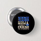 Badge Rond 5 Cm Professeur De Sciences Femmes Mentor Et Ami À Étud (Devant & derrière)