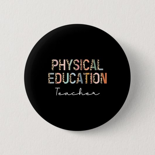 Badge Rond 5 Cm Professeur d'éducation physique Leopard Ck à l'éco (Devant)
