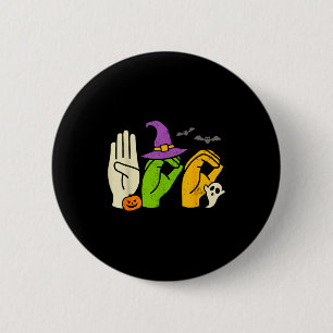 Badge Rond 5 Cm Professeur d'éducation spécialisée Halloween Bouh