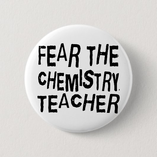 Badge Rond 5 Cm Professeur drôle de chimie (Devant)
