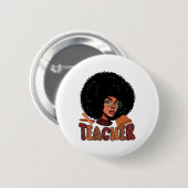 Badge Rond 5 Cm Professeur Fier Costume d'équipe d'emploi Afro Man (Devant & derrière)