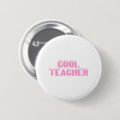 Badge Rond 5 Cm Professeur frais (rose) (Devant & derrière)
