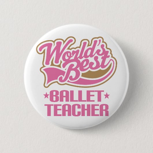 Badge Rond 5 Cm Professeur mignon de ballet (Devant)