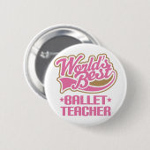 Badge Rond 5 Cm Professeur mignon de ballet (Devant & derrière)