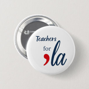 Badge Rond 5 Cm Professeur pour 'la Kamala Harris. Cercle blanc