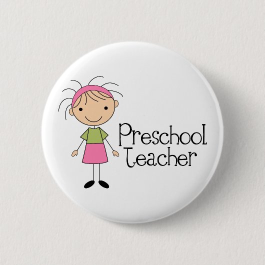 Badge Rond 5 Cm Professeur préscolaire (Devant)