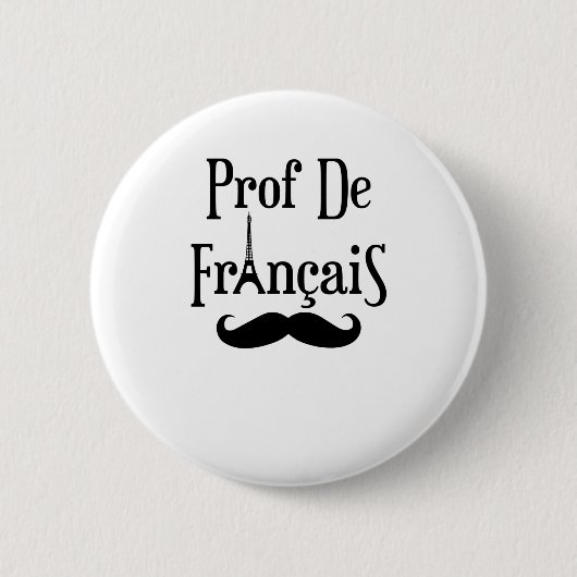 Badge Rond 5 Cm Professeur Prof. de Français (Devant)