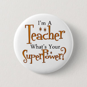 Badge Rond 5 Cm Professeur superbe