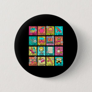 Badge Rond 5 Cm Professeure Bilingue Byck Pour Enseignant D'espagn