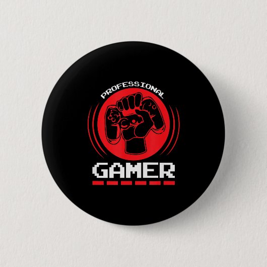 Badge Rond 5 Cm Professional Gamer Funny Gaming Quotes Gift For Pl (Devant)