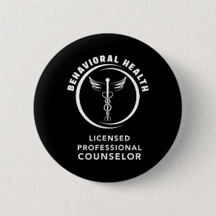Badge Rond 5 Cm Professionnel agréé en santé mentale et comporteme